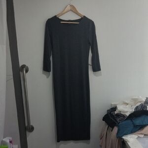 Forever 21 Dark Gray Long Sleeve Dress